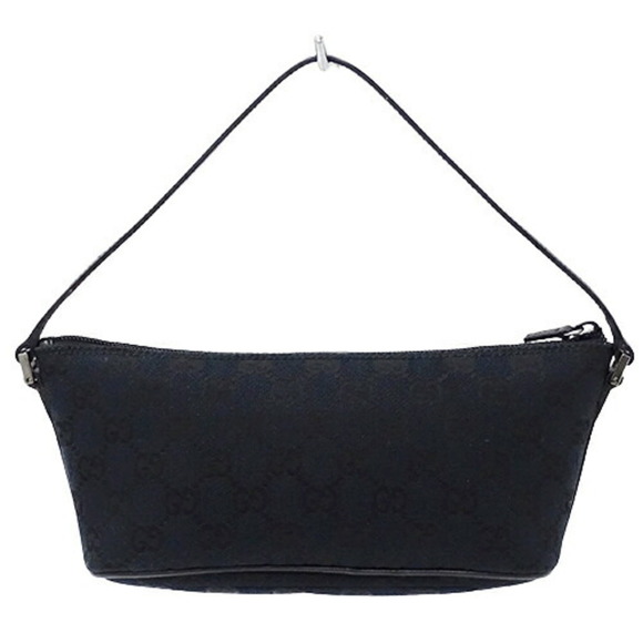 Gucci GUCCI Pouch Women's Hand Handbag GG Canvas Black 039/1103 - Picture 2 of 10